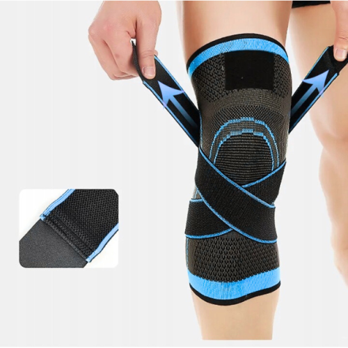 Stabilizator kolana POINT niebieski – sportowe zastosowanie, tenis stołowy, bieganie i rehabilitacja